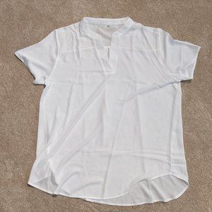 Summer Casual Split V Neckline Chiffon Blouse